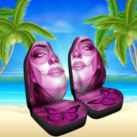 Calavera Fresh Look Design #3 Car Seat Covers (Pink Mystic Topaz) - FREE SHIPPING Calavera Fresh Look Design #3 Car Seat Covers (Pink Mystic Topaz) - FREE SHIPPING