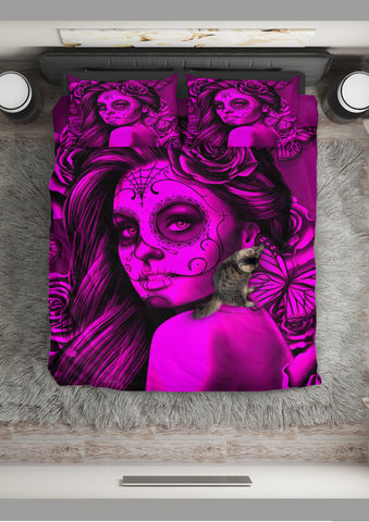 Calavera Fresh Look Design #2 Duvet Cover Set (Pink Easy On The Eyes Rose) - FREE SHIPPING Calavera Fresh Look Design #2 Duvet Cover Set (Pink Easy On The Eyes Rose) - FREE SHIPPING