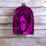 Calavera Fresh Look Design #2 Backpack (Pink Easy On The Eyes Rose) - FREE SHIPPING