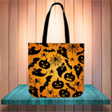 Pumpkins & Ghosts Halloween Trick Or Treat Cloth Tote Goody Bag Pumpkins & Ghosts Halloween Trick Or Treat Cloth Tote Goody Bag
