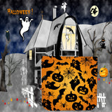 Pumpkins & Ghosts Halloween Trick Or Treat Cloth Tote Goody Bag Pumpkins & Ghosts Halloween Trick Or Treat Cloth Tote Goody Bag