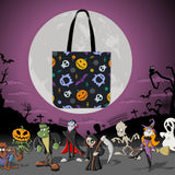 Pumpkins & Monsters (Purple) Halloween Trick Or Treat Cloth Tote Goody Bag Pumpkins & Monsters (Purple) Halloween Trick Or Treat Cloth Tote Goody Bag