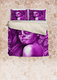 Calavera Fresh Look Design #2 Duvet Cover Set (Purple Night Owl Rose) - FREE SHIPPING Calavera Fresh Look Design #2 Duvet Cover Set (Purple Night Owl Rose) - FREE SHIPPING