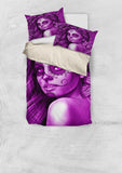 Calavera Fresh Look Design #2 Duvet Cover Set (Purple Night Owl Rose) - FREE SHIPPING Calavera Fresh Look Design #2 Duvet Cover Set (Purple Night Owl Rose) - FREE SHIPPING