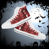 Calavera Fresh Look Design #2 Women's High Tops - White Soles Calavera Fresh Look Design #2 Women's High Tops - White Soles