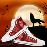 Calavera Fresh Look Design #1 Women's High Tops - White Soles! Calavera Fresh Look Design #1 Women's High Tops - White Soles!