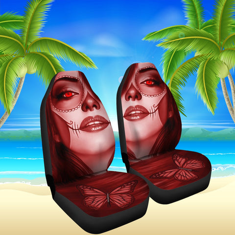 Calavera Fresh Look Design #3 Car Seat Covers (Red Garnet) - FREE SHIPPING Calavera Fresh Look Design #3 Car Seat Covers (Red Garnet) - FREE SHIPPING