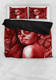 Calavera Fresh Look Design #2 Duvet Cover Set (Red Freedom Rose) - FREE SHIPPING Calavera Fresh Look Design #2 Duvet Cover Set (Red Freedom Rose) - FREE SHIPPING