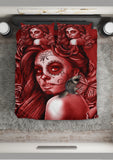 Calavera Fresh Look Design #2 Duvet Cover Set (Red Freedom Rose) - FREE SHIPPING Calavera Fresh Look Design #2 Duvet Cover Set (Red Freedom Rose) - FREE SHIPPING
