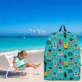 Retro Robots Backpack (Cyan) - FREE SHIPPING Retro Robots Backpack (Cyan) - FREE SHIPPING