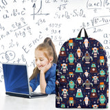 Retro Robots Backpack (Dark Blue) - FREE SHIPPING Retro Robots Backpack (Dark Blue) - FREE SHIPPING