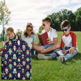 Retro Robots Backpack (Dark Blue) - FREE SHIPPING Retro Robots Backpack (Dark Blue) - FREE SHIPPING