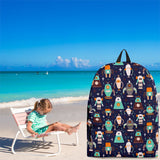 Retro Robots Backpack (Dark Blue) - FREE SHIPPING Retro Robots Backpack (Dark Blue) - FREE SHIPPING