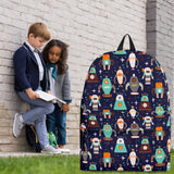 Retro Robots Backpack (Dark Blue) - FREE SHIPPING Retro Robots Backpack (Dark Blue) - FREE SHIPPING