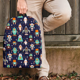 Retro Robots Backpack (Dark Blue) - FREE SHIPPING Retro Robots Backpack (Dark Blue) - FREE SHIPPING