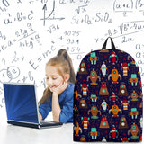 Retro Robots Backpack (Dark Purple) - FREE SHIPPING Retro Robots Backpack (Dark Purple) - FREE SHIPPING