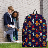 Retro Robots Backpack (Dark Purple) - FREE SHIPPING Retro Robots Backpack (Dark Purple) - FREE SHIPPING