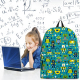 Retro Robots Backpack (Ocean Blue) - FREE SHIPPING Retro Robots Backpack (Ocean Blue) - FREE SHIPPING
