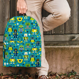 Retro Robots Backpack (Ocean Blue) - FREE SHIPPING Retro Robots Backpack (Ocean Blue) - FREE SHIPPING