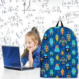 Retro Robots Backpack (Royal Blue) - FREE SHIPPING Retro Robots Backpack (Royal Blue) - FREE SHIPPING