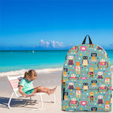 Retro Robots Backpack (Steel Blue) - FREE SHIPPING Retro Robots Backpack (Steel Blue) - FREE SHIPPING