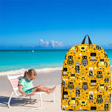 Retro Robots Backpack (Yellow) - FREE SHIPPING Retro Robots Backpack (Yellow) - FREE SHIPPING