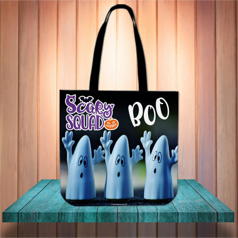Scary Squad Halloween Trick Or Treat Cloth Tote Goody Bag Scary Squad Halloween Trick Or Treat Cloth Tote Goody Bag