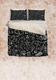 Science Chalkboard Duvet Cover Set (Black) - FREE SHIPPING Science Chalkboard Duvet Cover Set (Black) - FREE SHIPPING