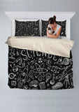 Science Chalkboard Duvet Cover Set (Black) - FREE SHIPPING Science Chalkboard Duvet Cover Set (Black) - FREE SHIPPING