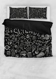 Science Chalkboard Duvet Cover Set (Black) - FREE SHIPPING Science Chalkboard Duvet Cover Set (Black) - FREE SHIPPING