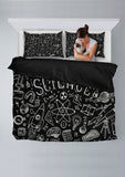 Science Chalkboard Duvet Cover Set (Black) - FREE SHIPPING Science Chalkboard Duvet Cover Set (Black) - FREE SHIPPING