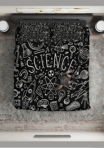Science Chalkboard Duvet Cover Set (Black) - FREE SHIPPING
