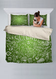 Science Chalkboard Duvet Cover Set (Green) - FREE SHIPPING Science Chalkboard Duvet Cover Set (Green) - FREE SHIPPING