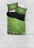 Science Chalkboard Duvet Cover Set (Green) - FREE SHIPPING