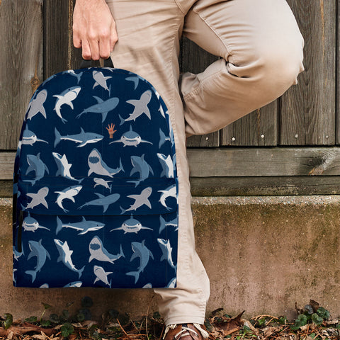 Shark Pattern #1 Backpack - FREE SHIPPING