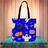 Spooky Stuff Halloween Trick Or Treat Cloth Tote Goody Bag (Blue) Spooky Stuff Halloween Trick Or Treat Cloth Tote Goody Bag (Blue)