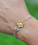 Sunflower Bracelet Engagement Gifts For Her, Betrothal Present For Daughter From Father, Espousal Jewelry From Dad To His Princess
