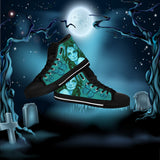 Calavera Fresh Look Design #1 Women's High Tops - Black Soles! Calavera Fresh Look Design #1 Women's High Tops - Black Soles!
