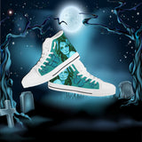 Calavera Fresh Look Design #1 Women's High Tops - White Soles! Calavera Fresh Look Design #1 Women's High Tops - White Soles!
