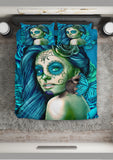 Calavera Fresh Look Design #2 Duvet Cover Set (Turquoise Tiffany Rose) - FREE SHIPPING Calavera Fresh Look Design #2 Duvet Cover Set (Turquoise Tiffany Rose) - FREE SHIPPING