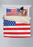 USA Flag Duvet Cover Set (Design #1) - FREE SHIPPING USA Flag Duvet Cover Set (Design #1) - FREE SHIPPING