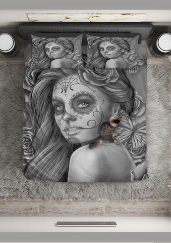 Calavera Fresh Look Design #2 Duvet Cover Set (Vintage Retro) - FREE SHIPPING