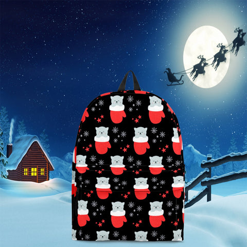 Winter Kittens Backpack Design #1 (Black) - FREE SHIPPING Winter Kittens Backpack Design #1 (Black) - FREE SHIPPING