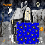 Witch Bats Halloween Trick Or Treat Cloth Tote Goody Bag (Blue) Witch Bats Halloween Trick Or Treat Cloth Tote Goody Bag (Blue)