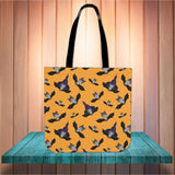 Witch Bats Halloween Trick Or Treat Cloth Tote Goody Bag (Orange) Witch Bats Halloween Trick Or Treat Cloth Tote Goody Bag (Orange)