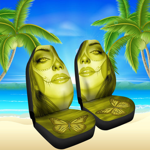 Calavera Fresh Look Design #3 Car Seat Covers (Yellow Chrysoberyl) - FREE SHIPPING Calavera Fresh Look Design #3 Car Seat Covers (Yellow Chrysoberyl) - FREE SHIPPING