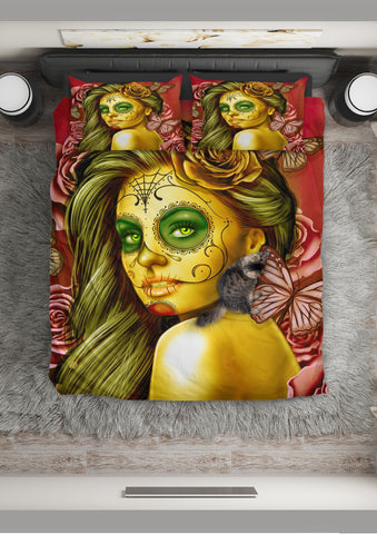 Calavera Fresh Look Design #2 Duvet Cover Set (Yellow Smiley Face Rose) - FREE SHIPPING Calavera Fresh Look Design #2 Duvet Cover Set (Yellow Smiley Face Rose) - FREE SHIPPING