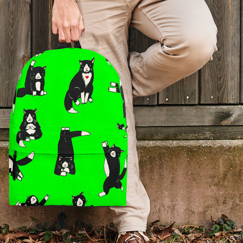 Yoga Cats Backpack (Green) - FREE SHIPPING Yoga Cats Backpack (Green) - FREE SHIPPING