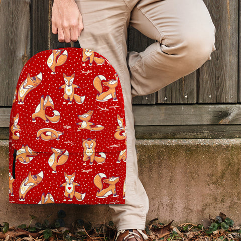 Yoga Foxes Backpack (Red) - FREE SHIPPING
