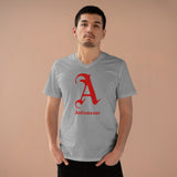 Scarlet Letter Antivaxxer Men's Organic Presenter V-neck Scarlet Letter Antivaxxer Men's Organic Presenter V-neck